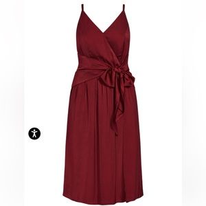 City Chic Dreaming dress in pomegranate
